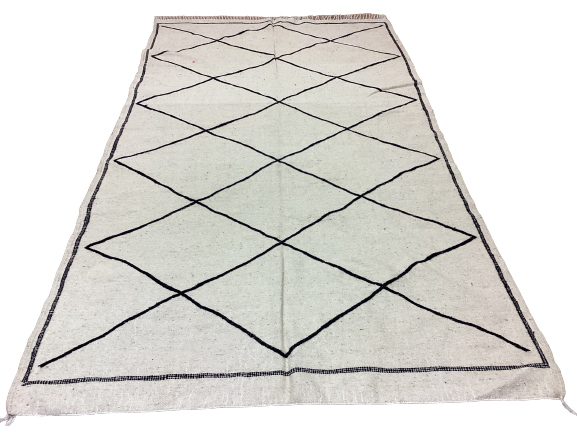 Handgeknüpfter Orientteppich Designer Berber 255x145cm Marokko