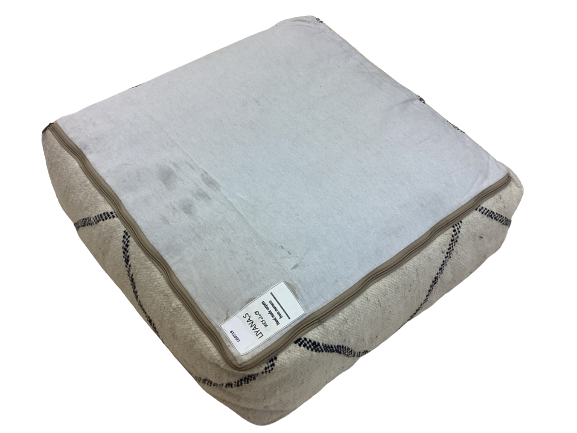 Handgefertigt Berber Sitzkissen Pouf Marke Beni Ourain 25x60x65cm