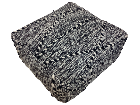 Handgefertigt Berber Sitzkissen Pouf Marke Beni Ourain 25x60x65cm