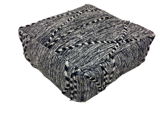 Handgefertigt Berber Sitzkissen Pouf Marke Beni Ourain 25x60x65cm