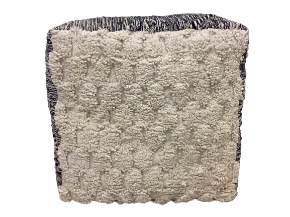 Handgefertigt Berber Sitzkissen Pouf Marke Beni Ourain 25x60x65cm