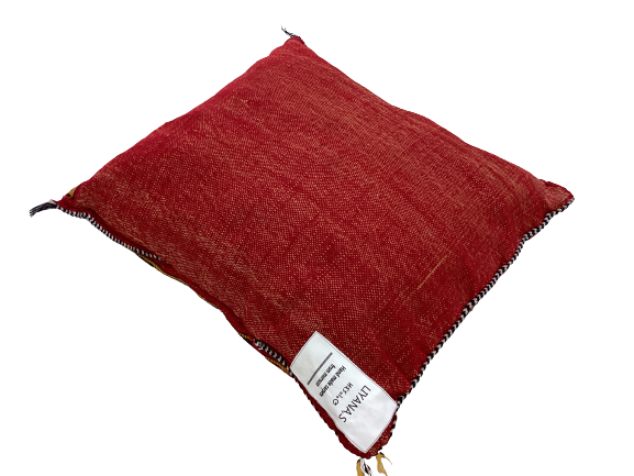 Handgefertigt Berber Dekokissen Pouf Marke Beni Ourain 45x40x10cm