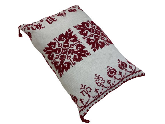 Handgefertigt Berber Dekokissen Pouf "Beni Ourain" 45x30x5cm