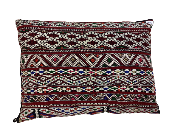 Handgefertigt Vintage Dekokissen Pouf Marke Beni Ourain 65x45cm