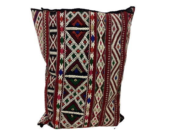 Handgefertigt Vintage Dekokissen Pouf Marke Beni Ourain 65x45cm