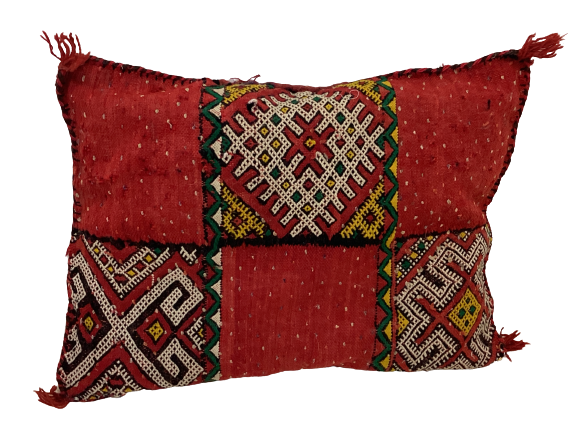 Handgefertigt Berber Dekokissen Pouf Marke Beni Ourain 45x42x10cm