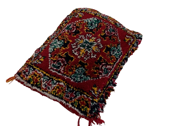 Handgefertigt Berber Dekokissen Pouf Marke Beni Ourain 45x33x5cm