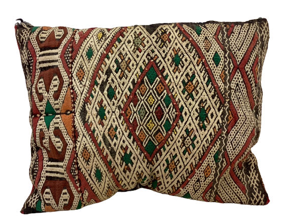 Handgefertigt Berber Dekokissen Pouf Marke Beni Ourain 45x35x5cm