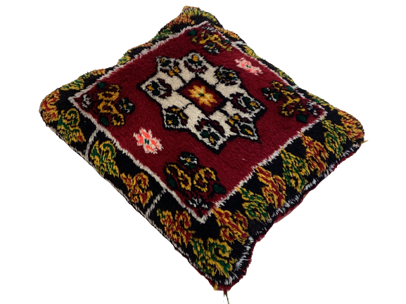 Handgefertigt Berber Dekokissen Pouf Marke Beni Ourain 50x45x15cm