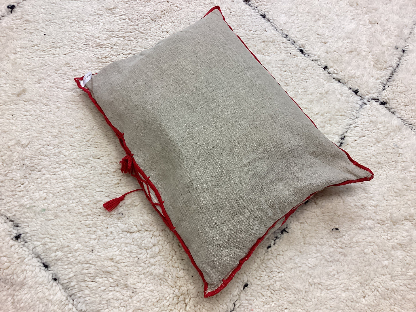 Handgefertigt Berber Dekokissen Pouf Marke Beni Ourain 50x45x10cm