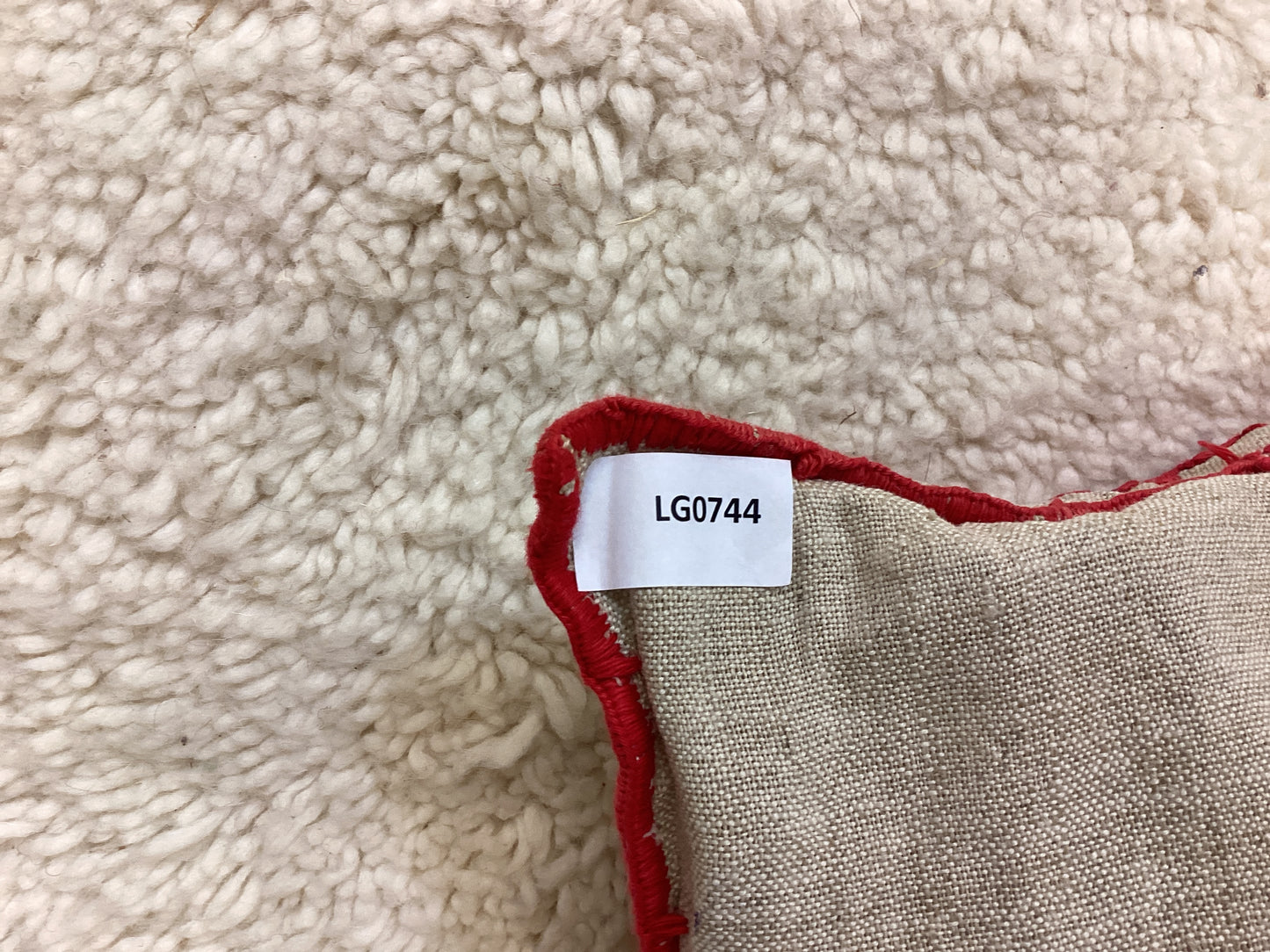 Handgefertigt Berber Dekokissen Pouf Marke Beni Ourain 50x45x10cm