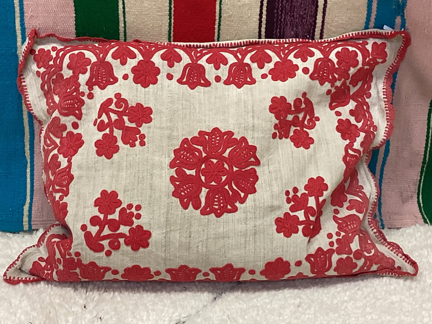 Handgefertigt Berber Dekokissen Pouf Marke Beni Ourain 65x50x10cm