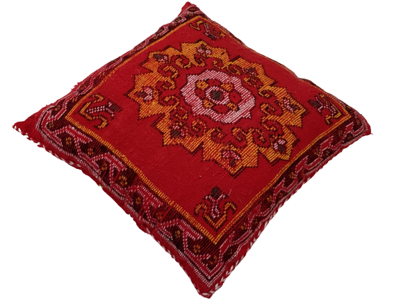 Handgefertigt Berber Dekokissen Pouf Marke Beni Ourain 50x50x15cm