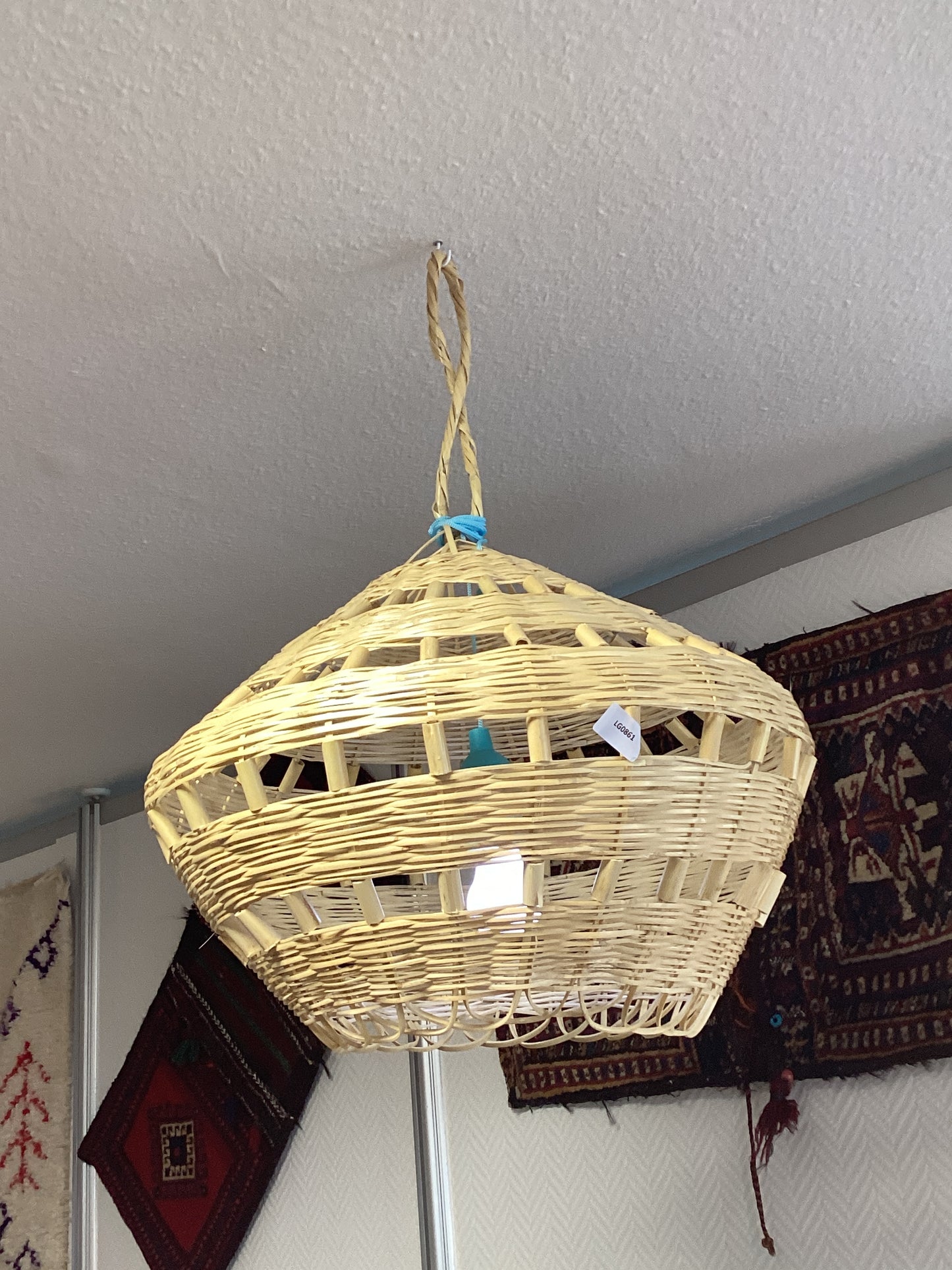 Rattan Lampenschirm Deko Deckenbeleuchtung Handgefertigt Ø60x70Hcm