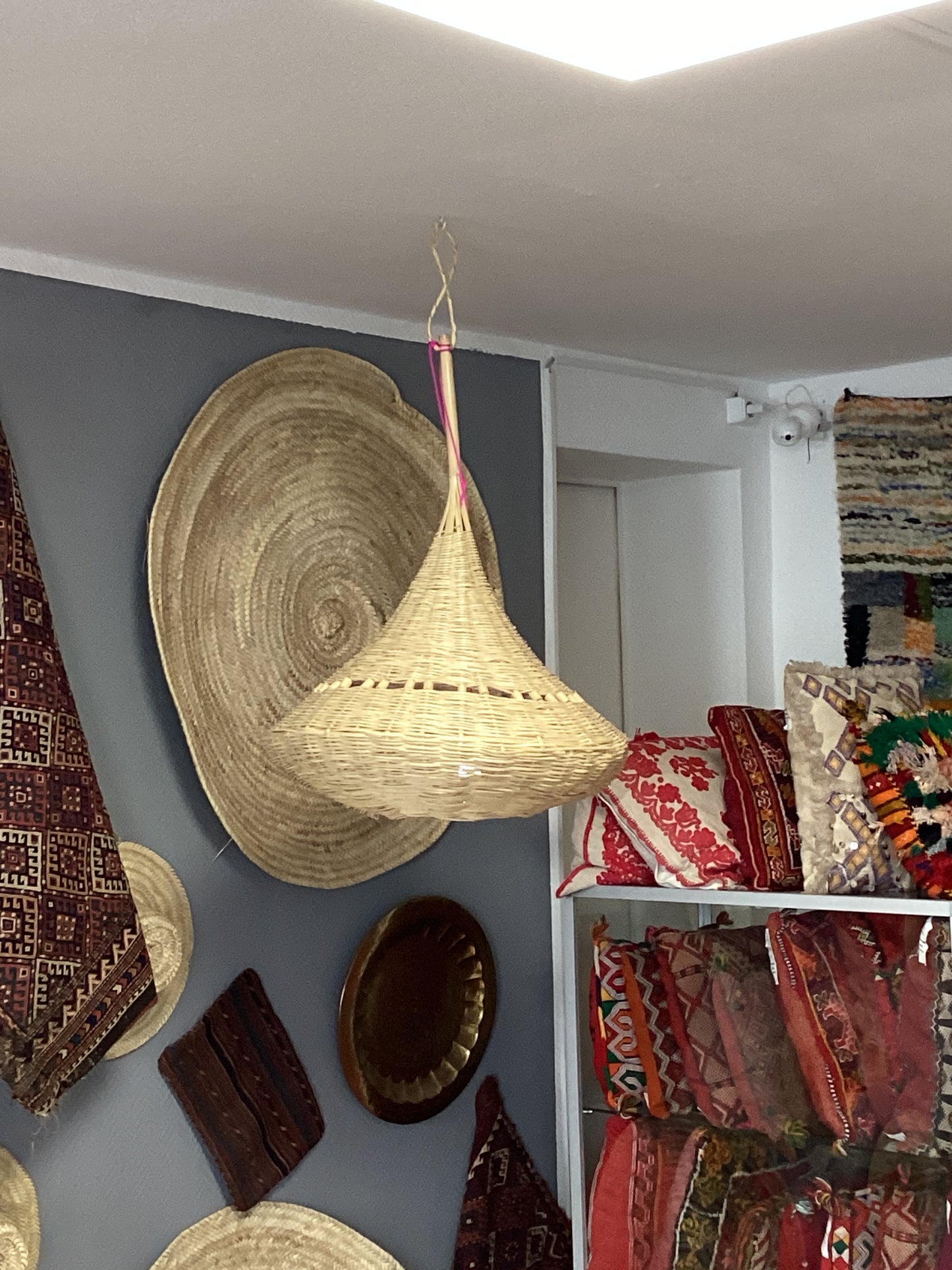 Rattan Lampenschirm Deko Deckenbeleuchtung Handgefertigt Ø60x100Hcm