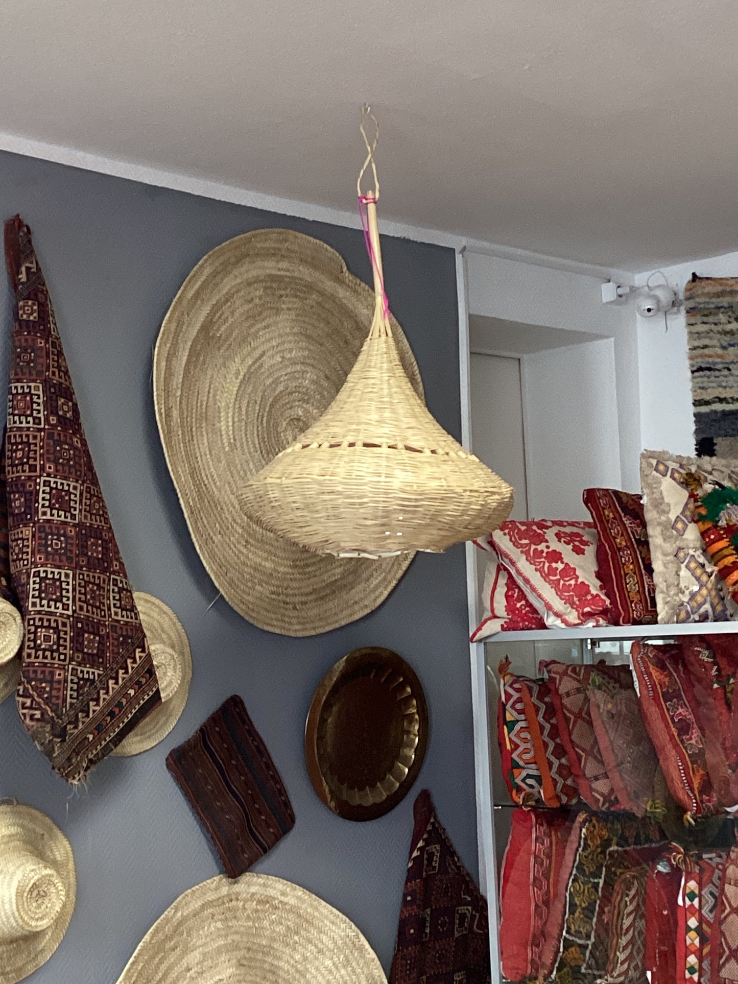 Rattan Lampenschirm Deko Deckenbeleuchtung Handgefertigt Ø60x100Hcm