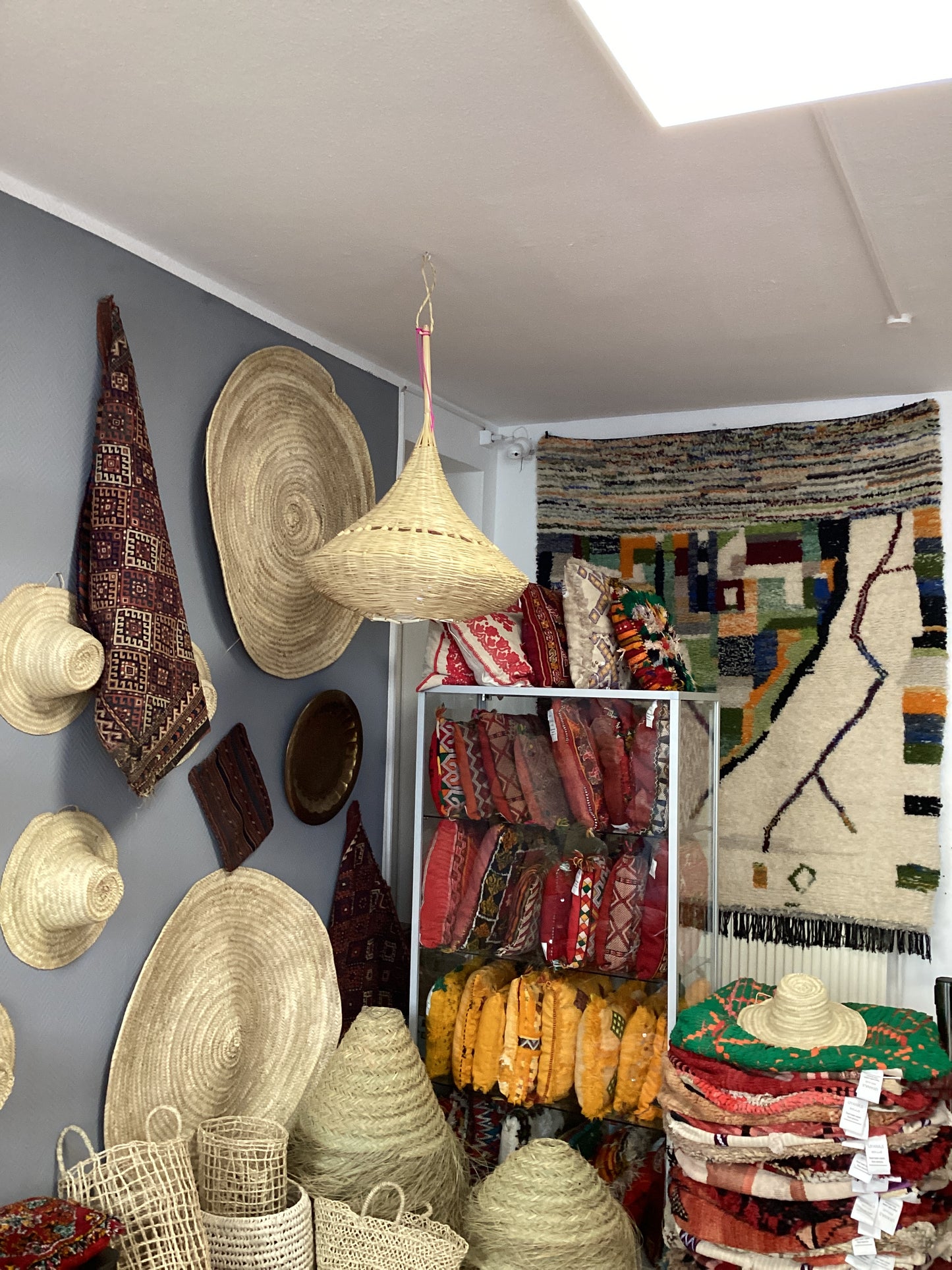 Rattan Lampenschirm Deko Deckenbeleuchtung Handgefertigt Ø60x100Hcm