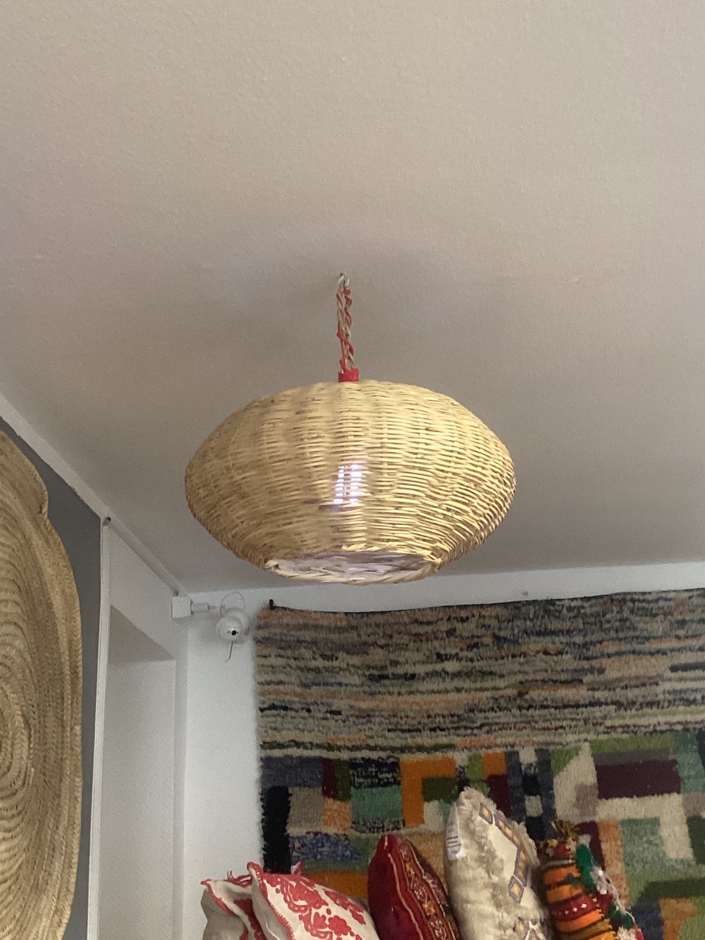 Rattan Lampenschirm Deko Deckenbeleuchtung Handgefertigt Ø50x50Hcm