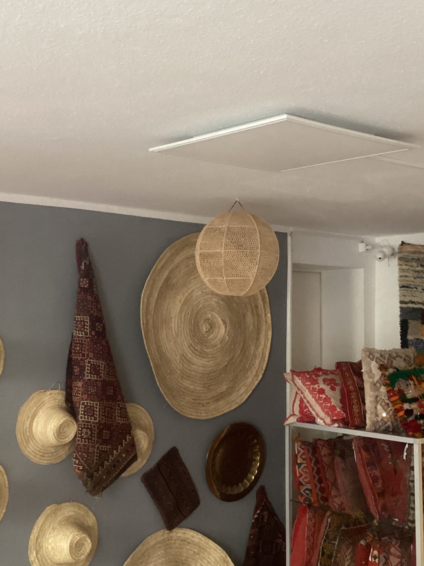 Rattan Lampenschirm Deko Deckenbeleuchtung Handgefertigt Ø50x40Hcm