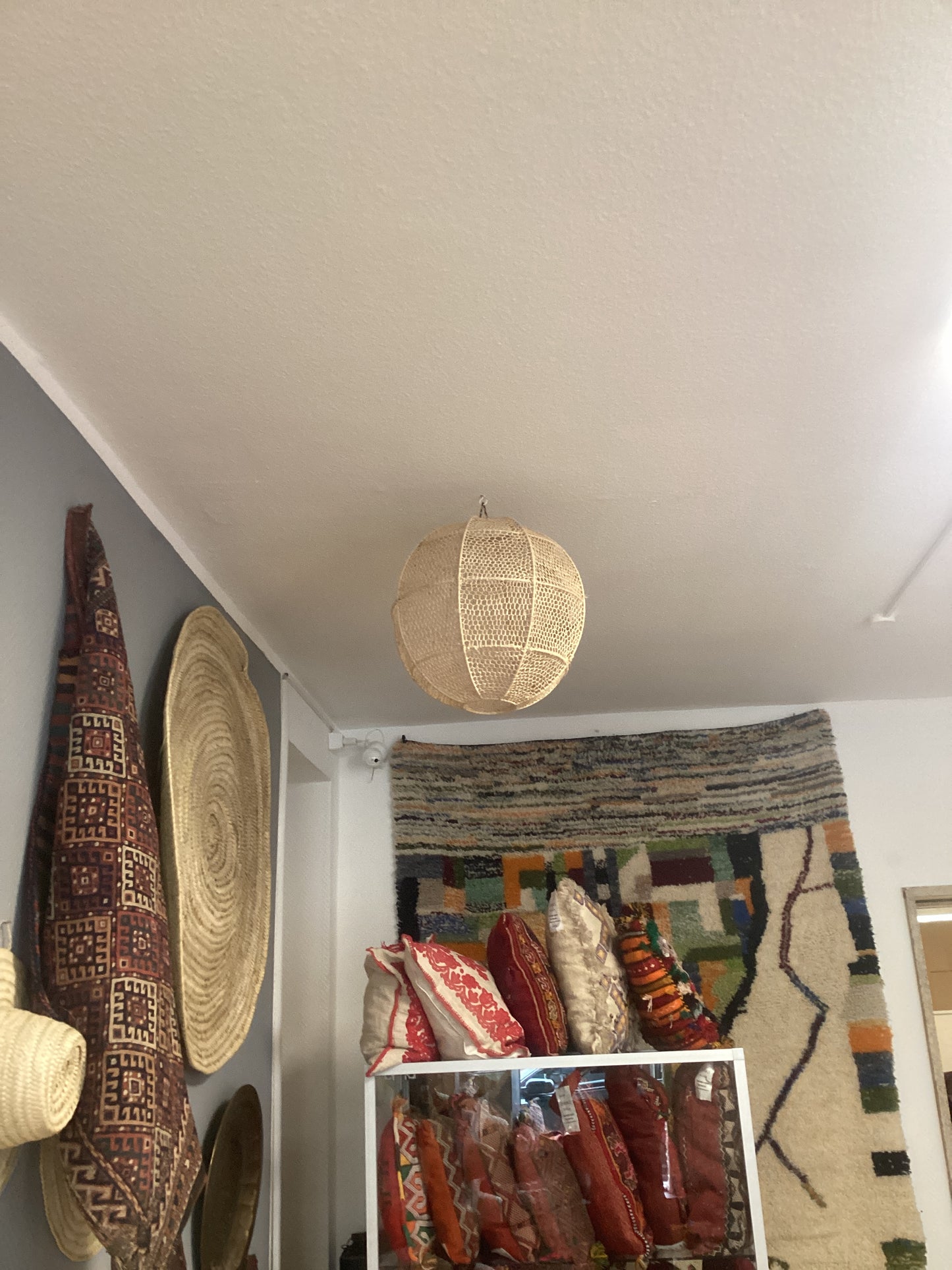 Rattan Lampenschirm Deko Deckenbeleuchtung Handgefertigt Ø50x40Hcm