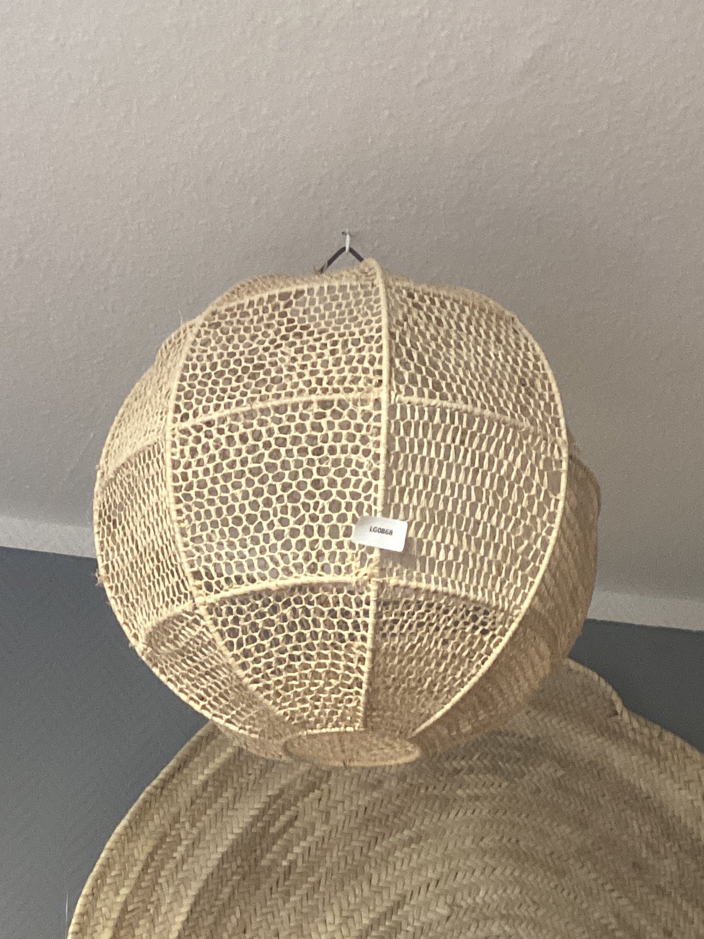 Rattan Lampenschirm Deko Deckenbeleuchtung Handgefertigt Ø50x40Hcm