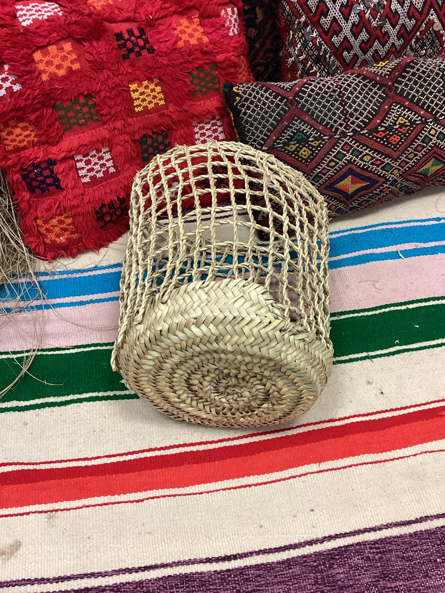 Rattan Korb 2er Set Dekokorb Flecht Einkaufskorb Handgefertigt