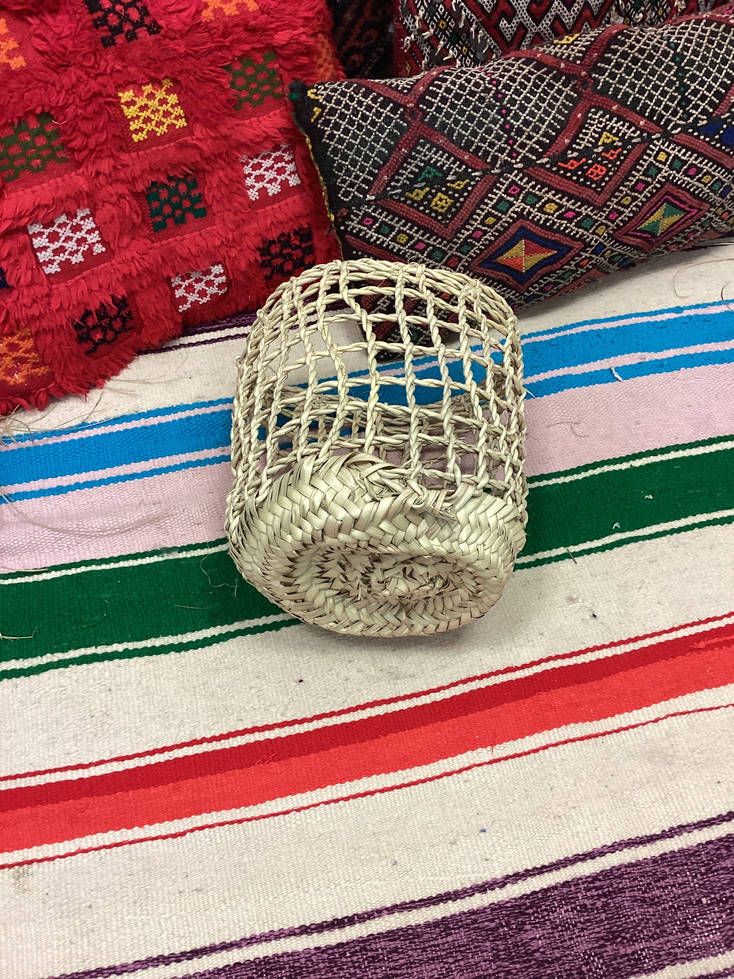 Rattan Korb 2er Set Dekokorb Flecht Einkaufskorb Handgefertigt
