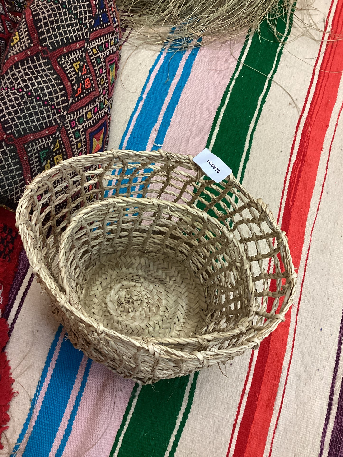 Rattan Korb 2er Set Dekokorb Flecht Einkaufskorb Handgefertigt