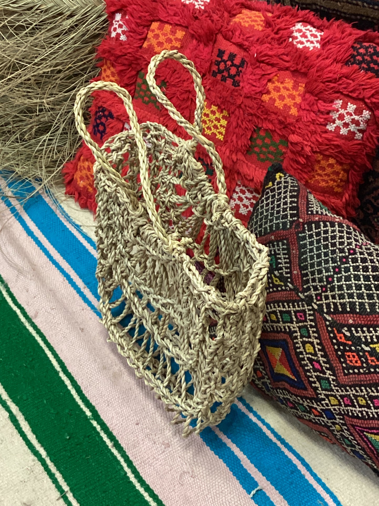 Rattan Korb Dekokorb Flecht Einkaufskorb Handgefertigt Ø22x15cm