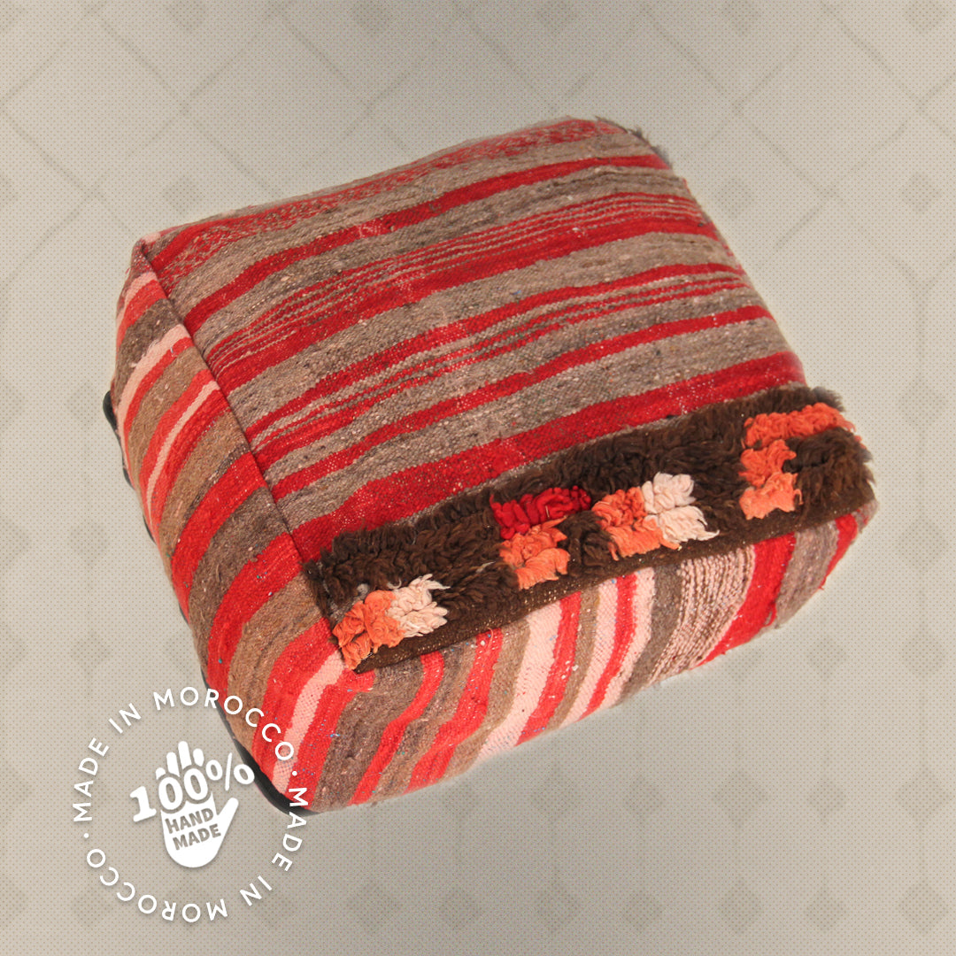 Sitzkissen Pouf Beni Ourain Liyana,s -Teppich