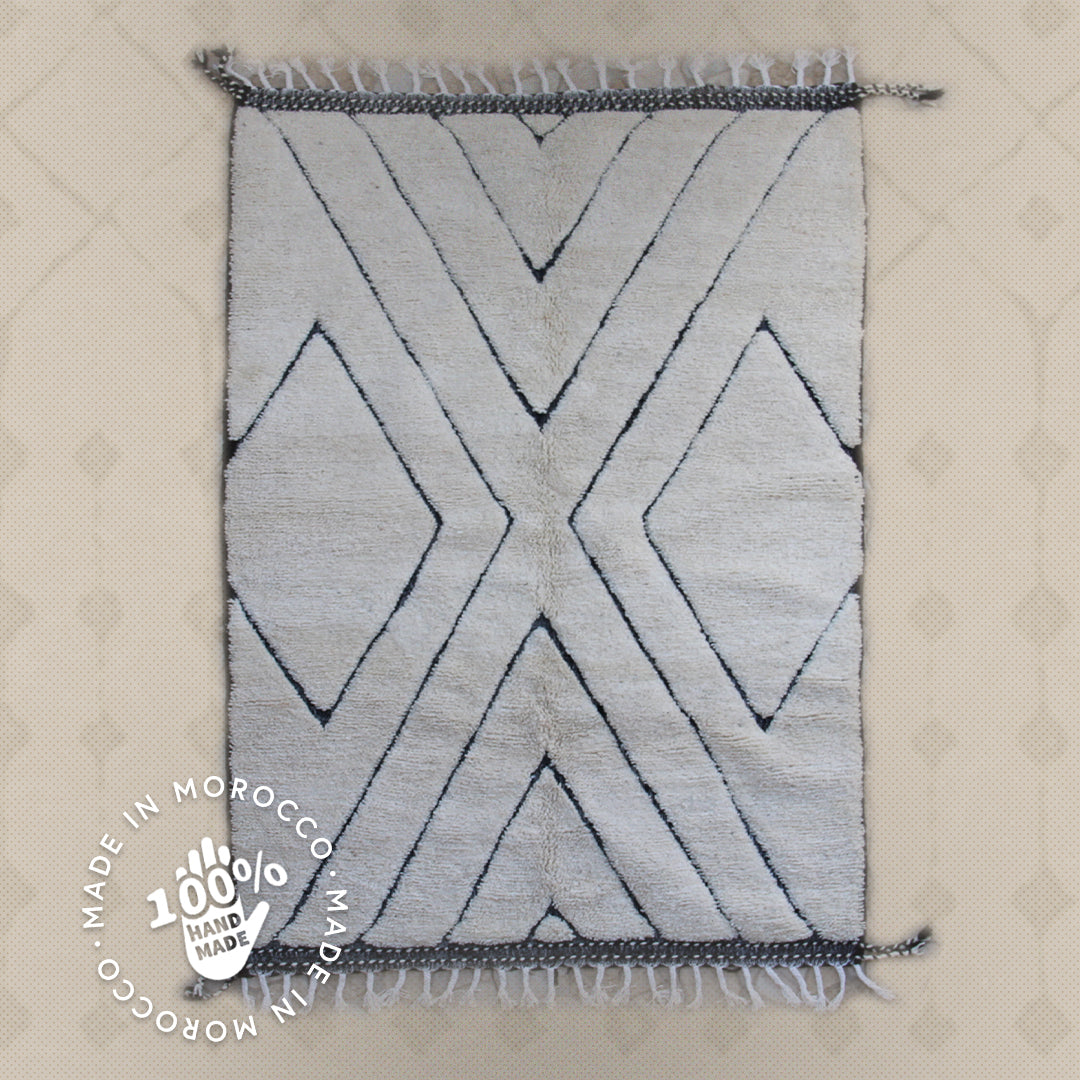 Modern designer Berber Beni Ourain Liyana, S carpet - 249 cm - 157 cm