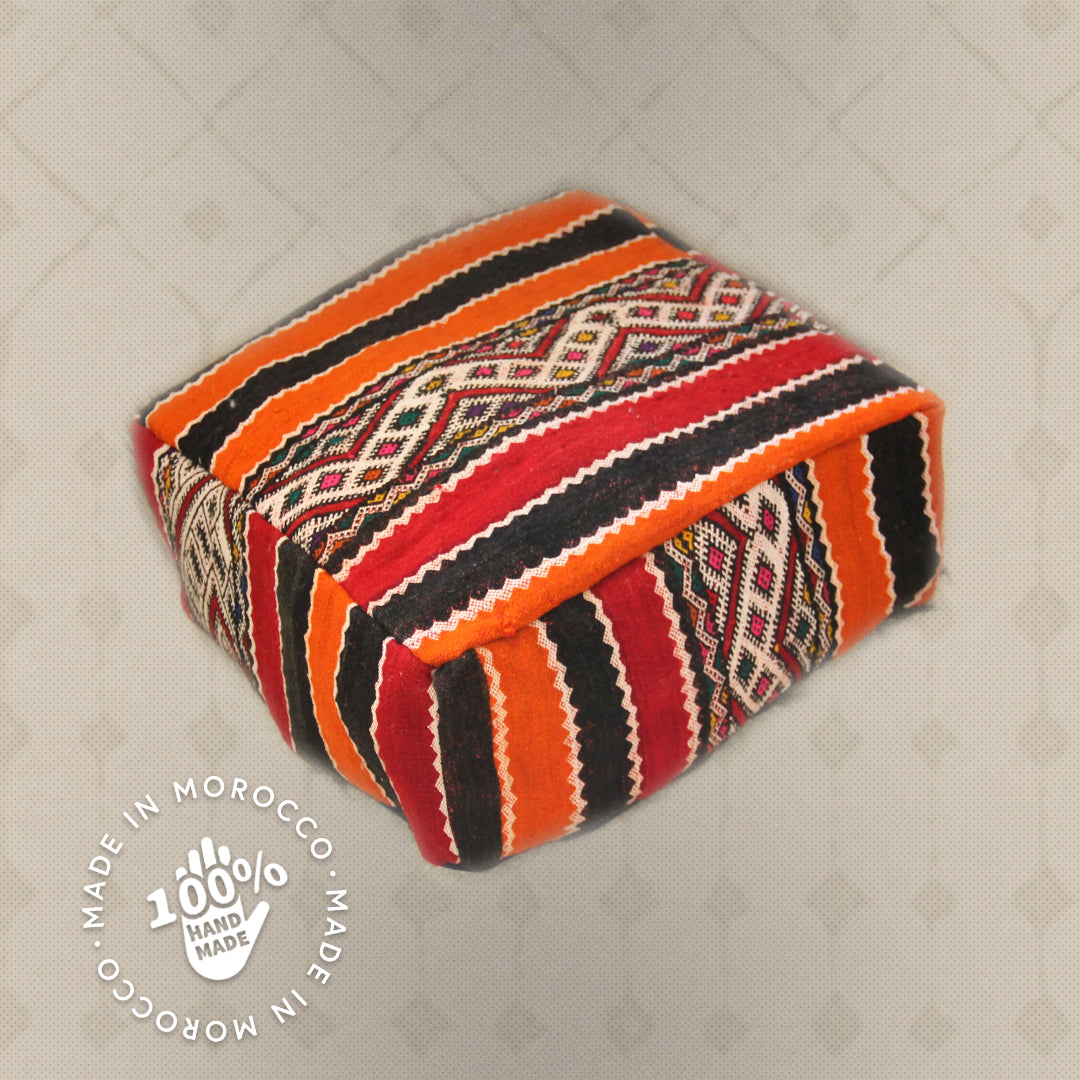 Sitzkissen Pouf Beni Ourain Liyana,s -Teppich