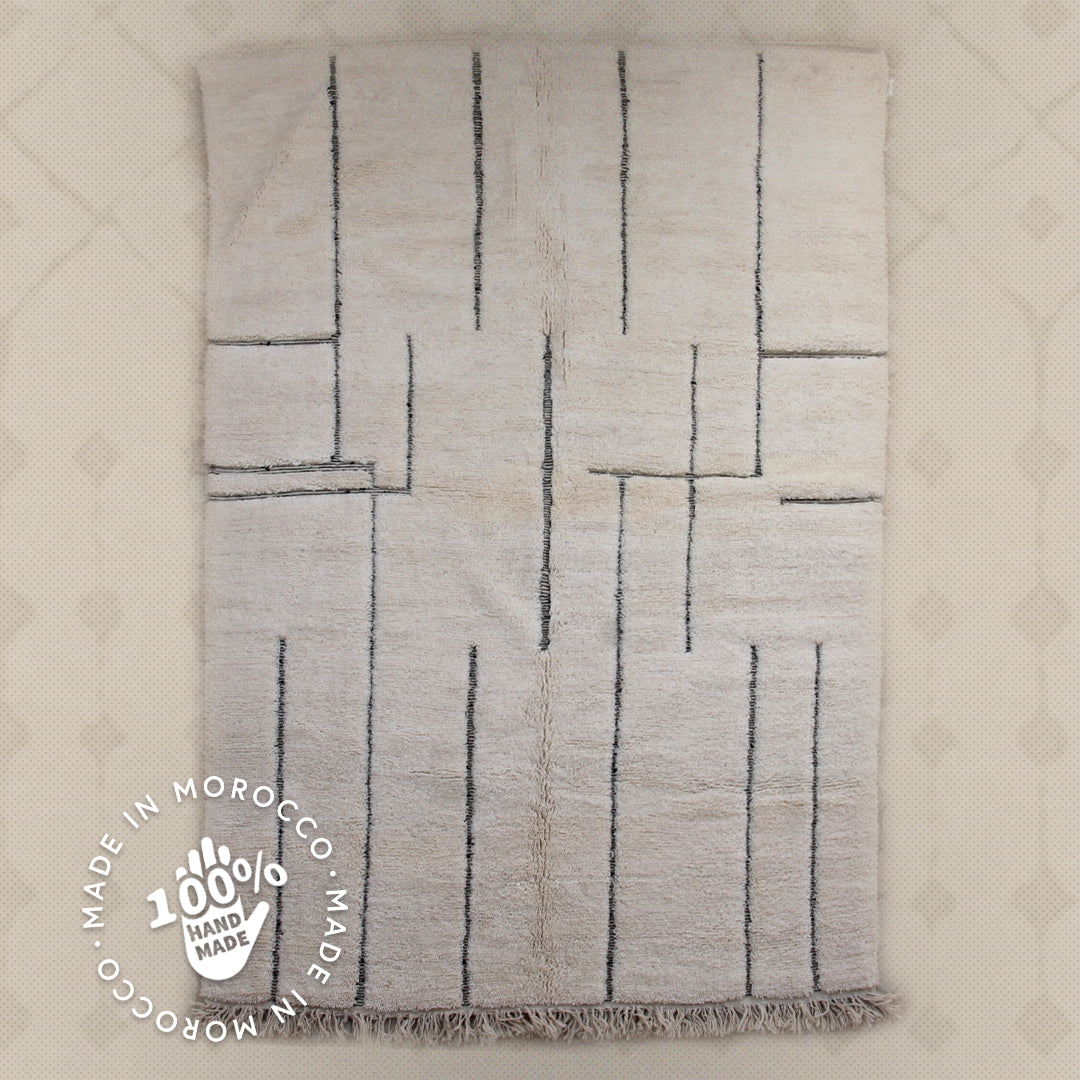Modern designer Berber Beni Ourain Liyana, S carpet 307 cm - 207 cm