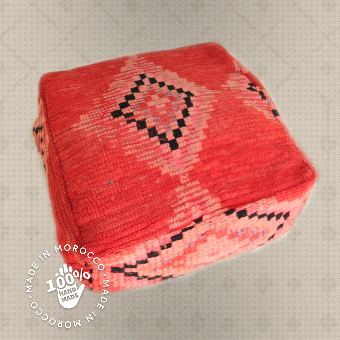 Sitzkissen Pouf Beni Ourain Liyana,s -Teppich