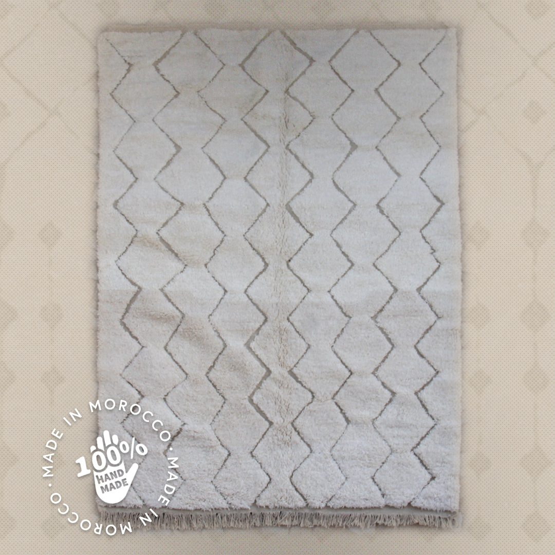 Modern designer Berber Beni Ourain Liyana, S carpet 297 cm - 192 cm