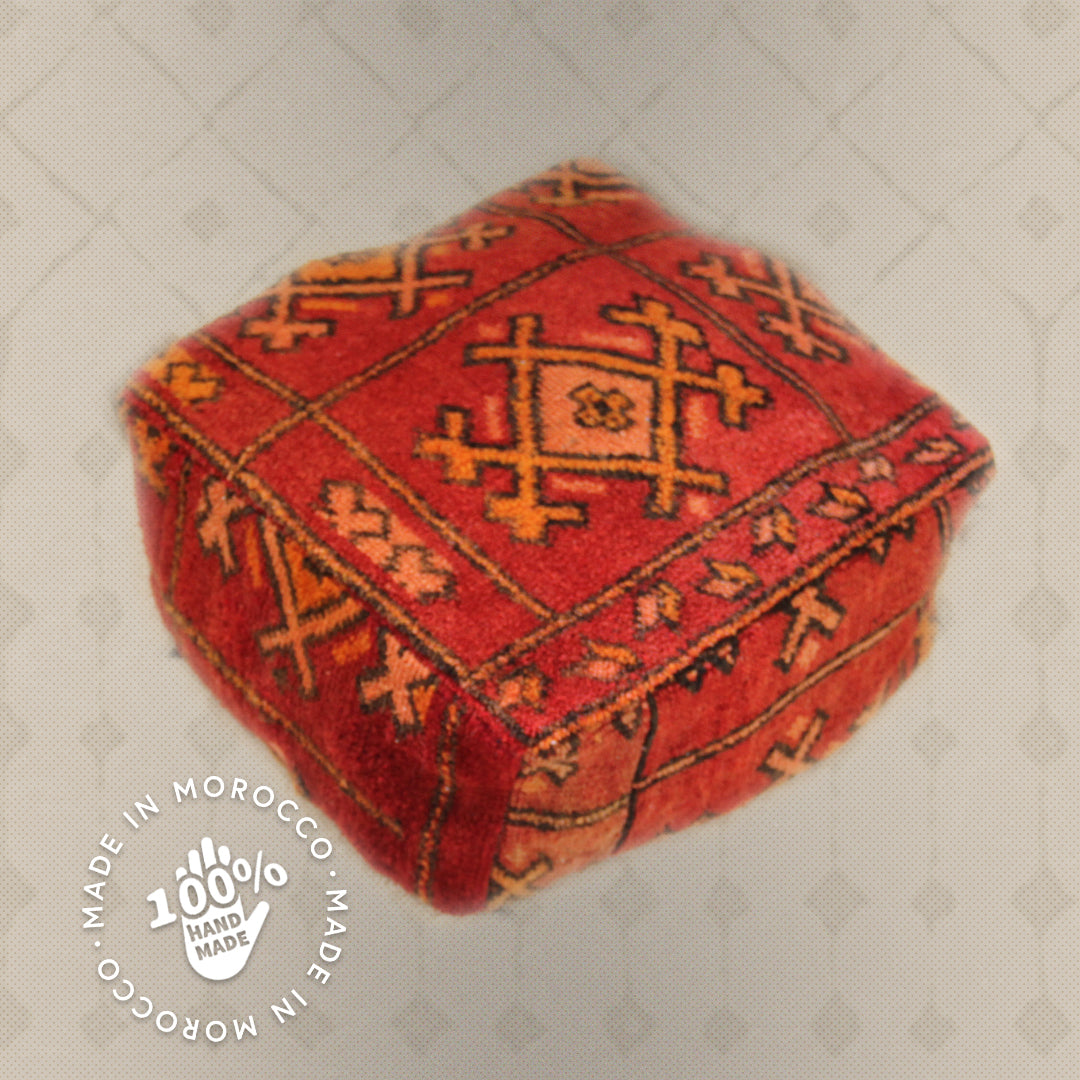 Sitzkissen Pouf Beni Ourain Liyana,s -Teppich