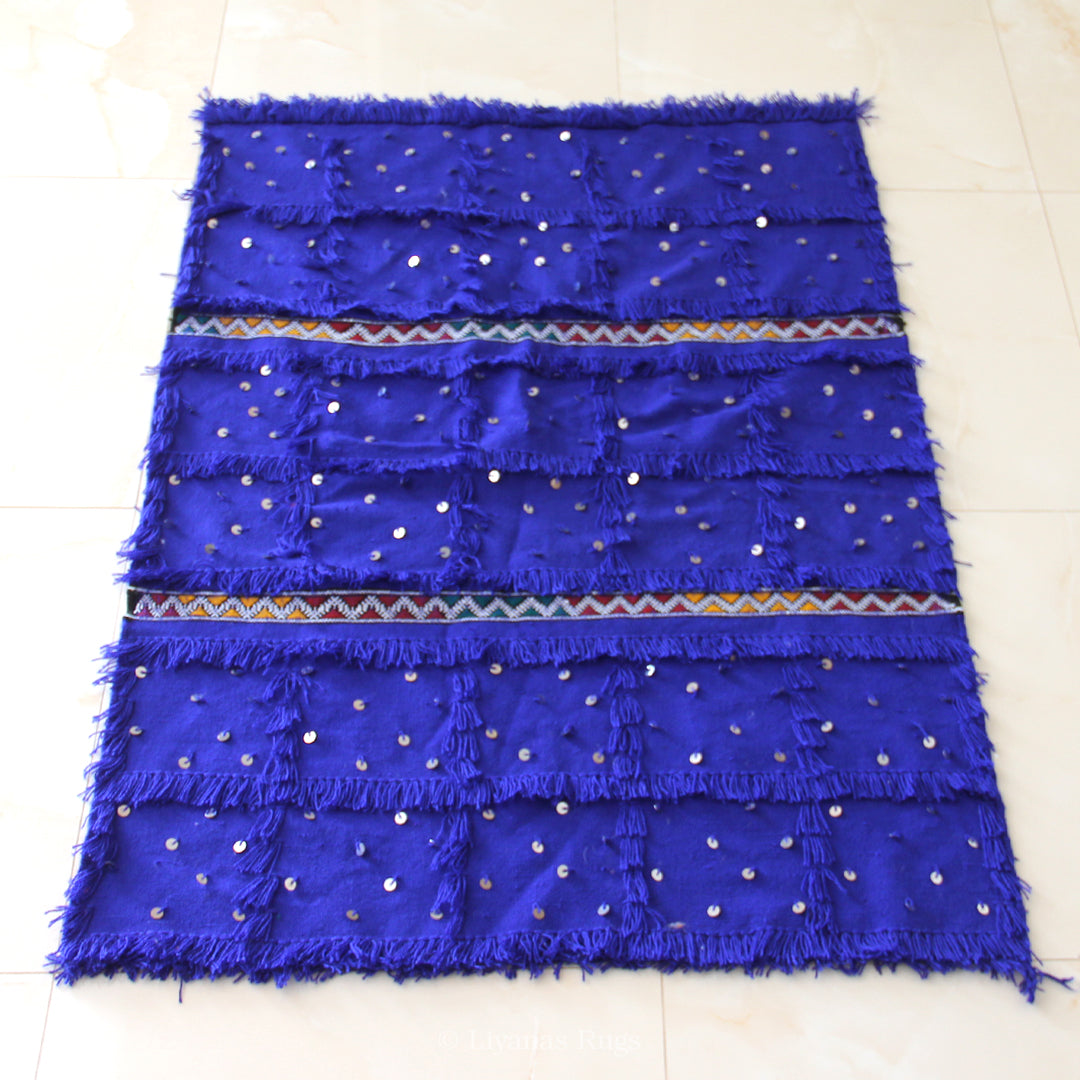 Modern Designer Berber Handira Liyana,S - Blue color