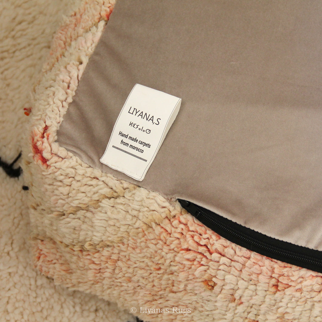 Sitzkissen Pouf Beni Ourain Liyana,s -Teppich