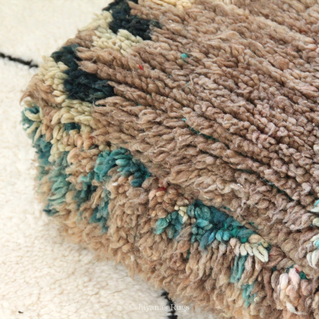 Sitzkissen Pouf Beni Ourain Liyana,s -Teppich