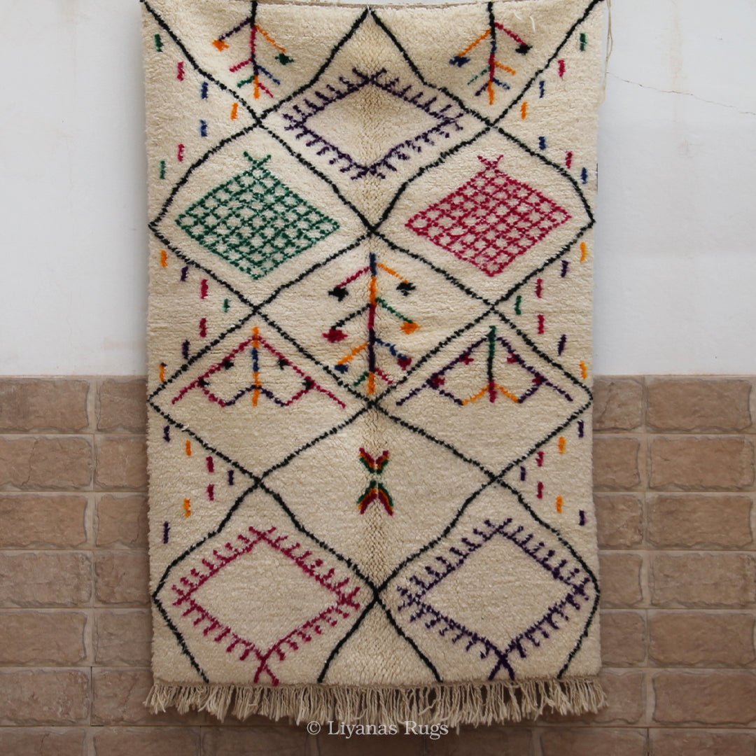 Modern Designer Berber Azilal Liyana,S - Teppich - 183 cm - 120 cm