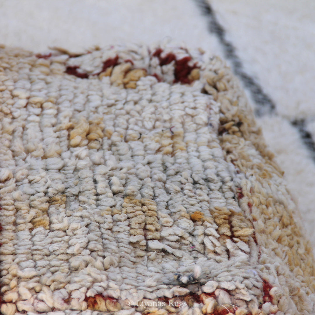 Sitzkissen Pouf Beni Ourain Liyana,s -Teppich