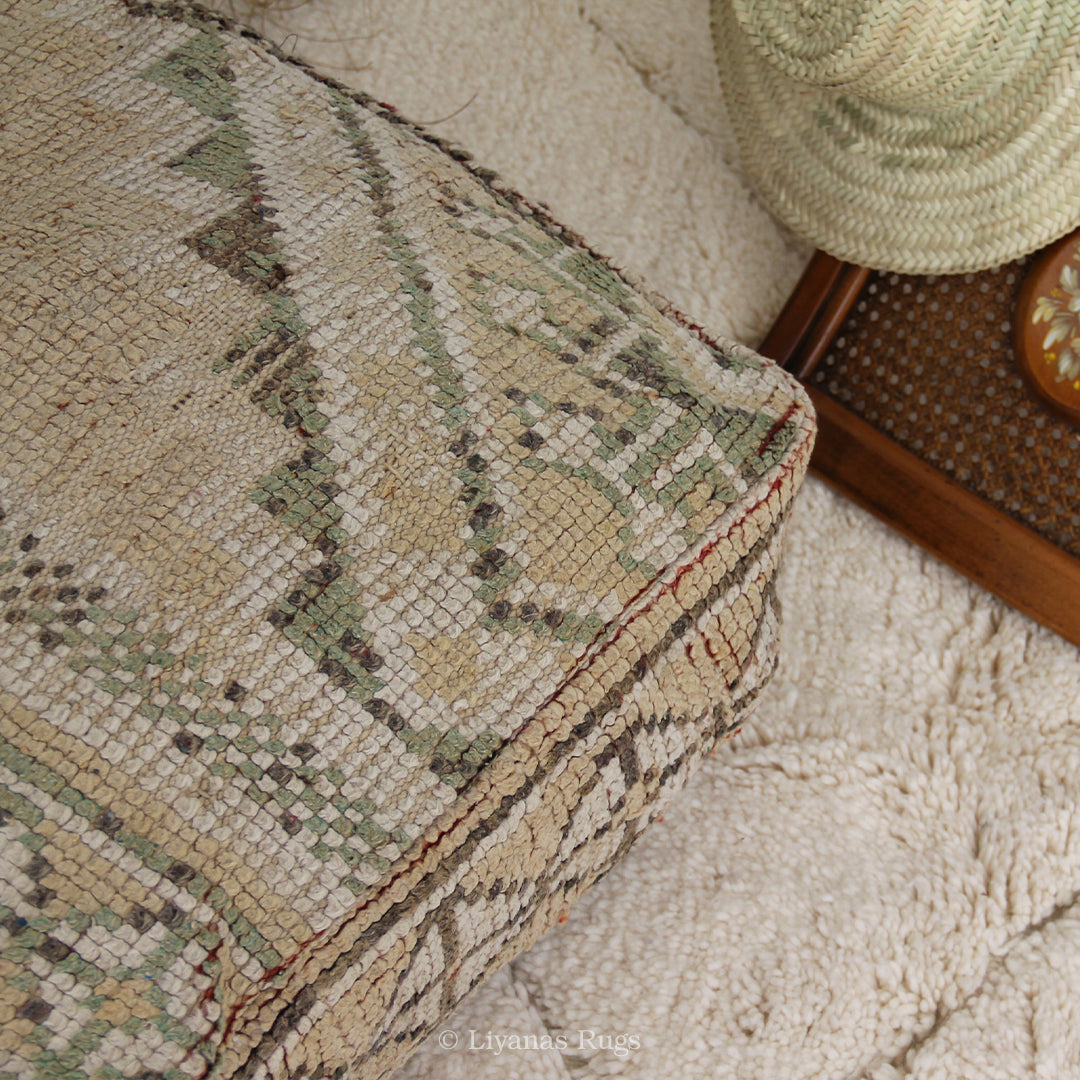 Sitzkissen Pouf Beni Ourain Liyana,s -Teppich