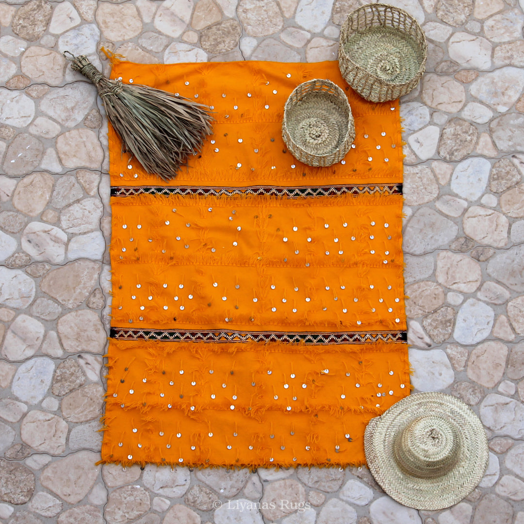 Modern Designer Berber Handira Liyana,S - Yellow color