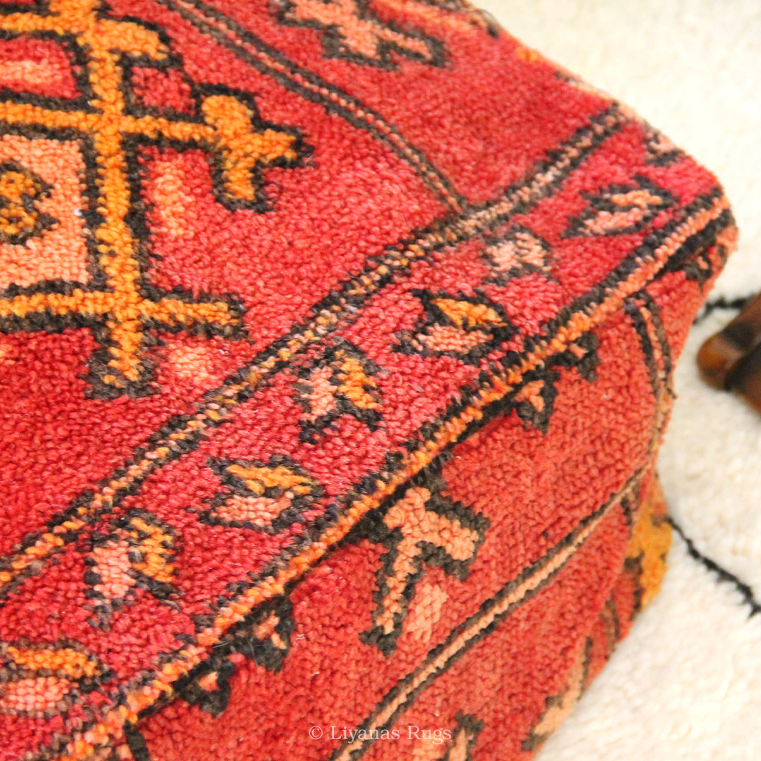 Sitzkissen Pouf Beni Ourain Liyana,s -Teppich