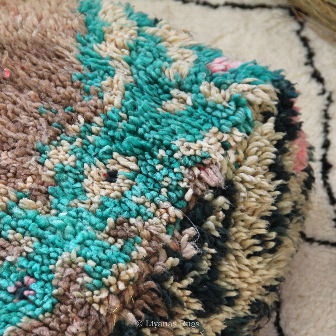 Sitzkissen Pouf Beni Ourain Liyana,s -Teppich