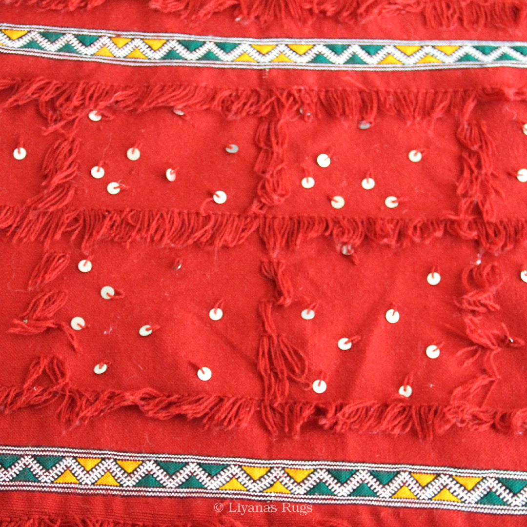 Modern Designer Berber Handira Liyana,S - Red color