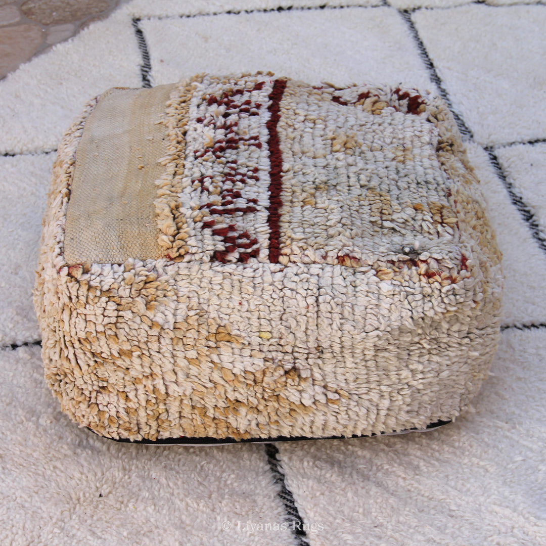 Sitzkissen Pouf Beni Ourain Liyana,s -Teppich