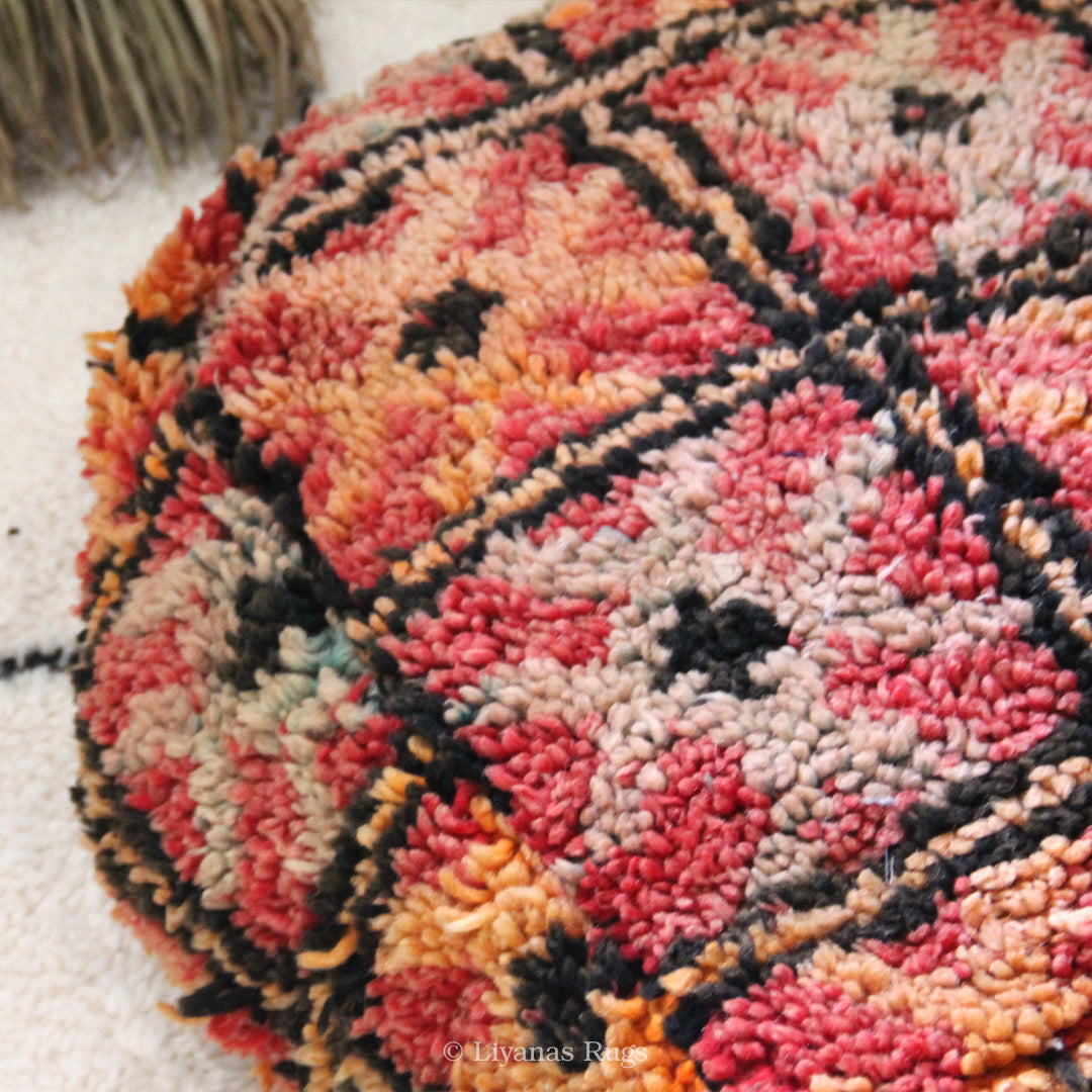 Sitzkissen Pouf Beni Ourain Liyana,s -Teppich