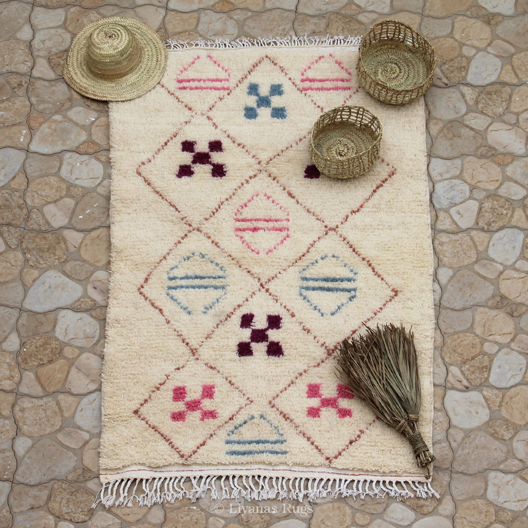 Modern Designer Berber Azilal Liyana,S - Teppich - 162 cm - 106 cm