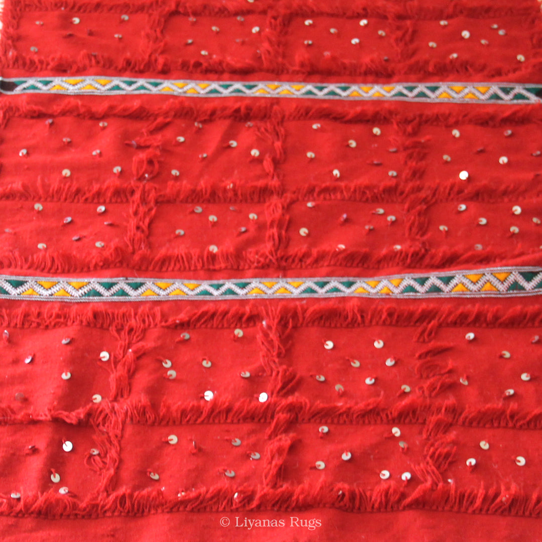 Modern Designer Berber Handira Liyana,S - Red color